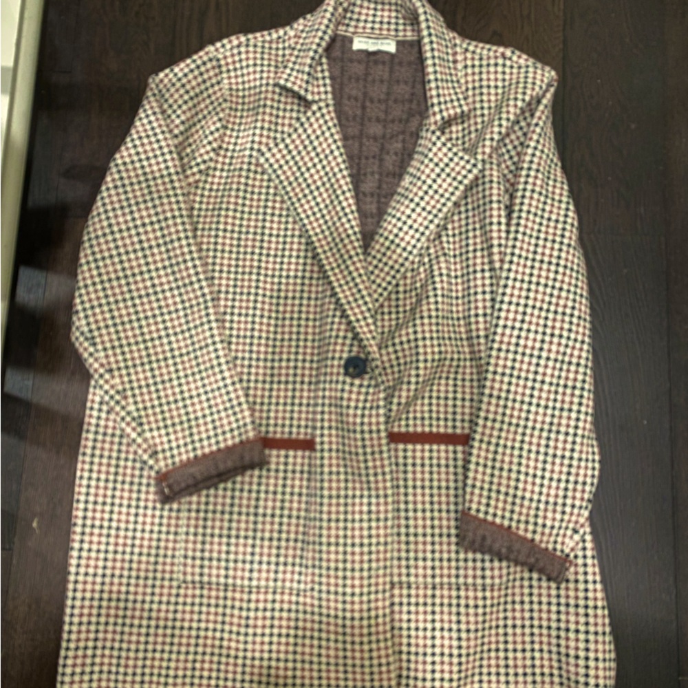 Skies are blue jacquard blazer